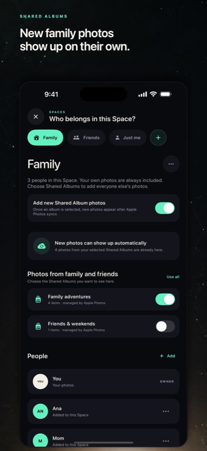 Bringing family photos together in Rove
